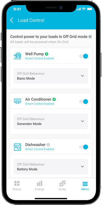 Gestión de electrodomésticos de alto consumo desde la app de control solar