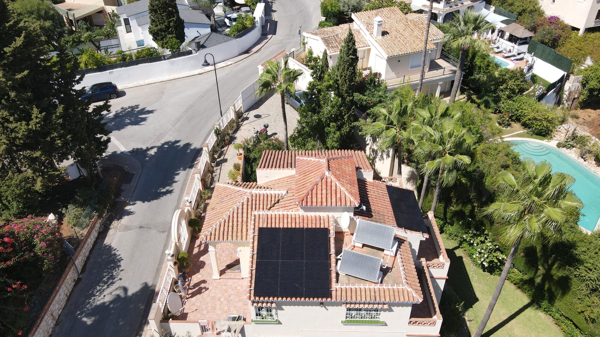 Instalación de placas solares Vivienda en el Lagarejo en Mijas, Málaga