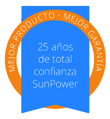 25 años de garantía SUNPOWER PERFORMANCE